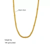 European and American fashion, niche and simple necklace, titanium steel bracelet, metal mesh round light luxury chain, retro accessory set, stainless steel accessory for women Item Picture